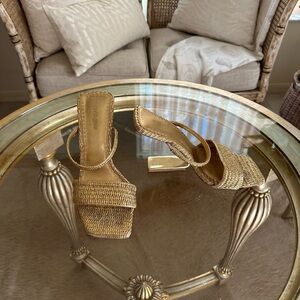 Cult gaia Rene Metallic Cantilevered Heel, size 39 EU